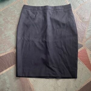J. Crew Navy Pinstripe Pencil Skirt